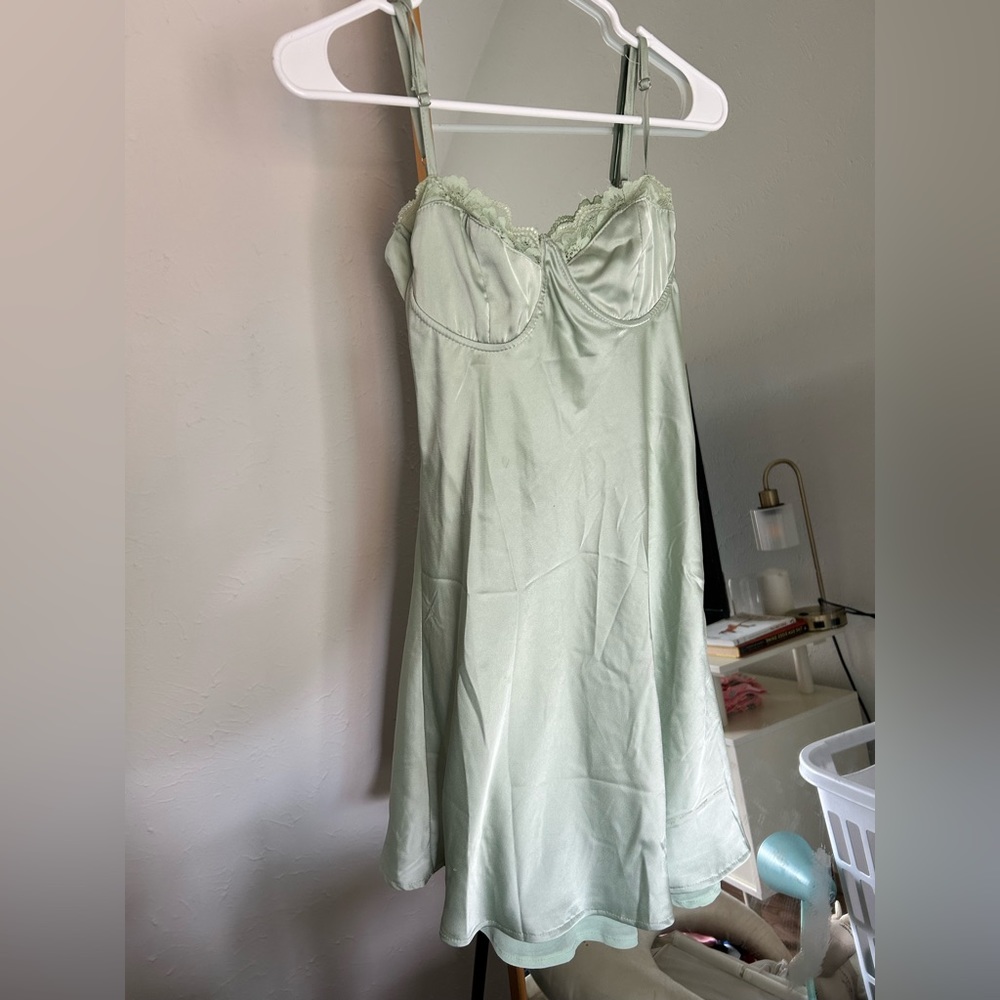 Light green silky dress NEW
